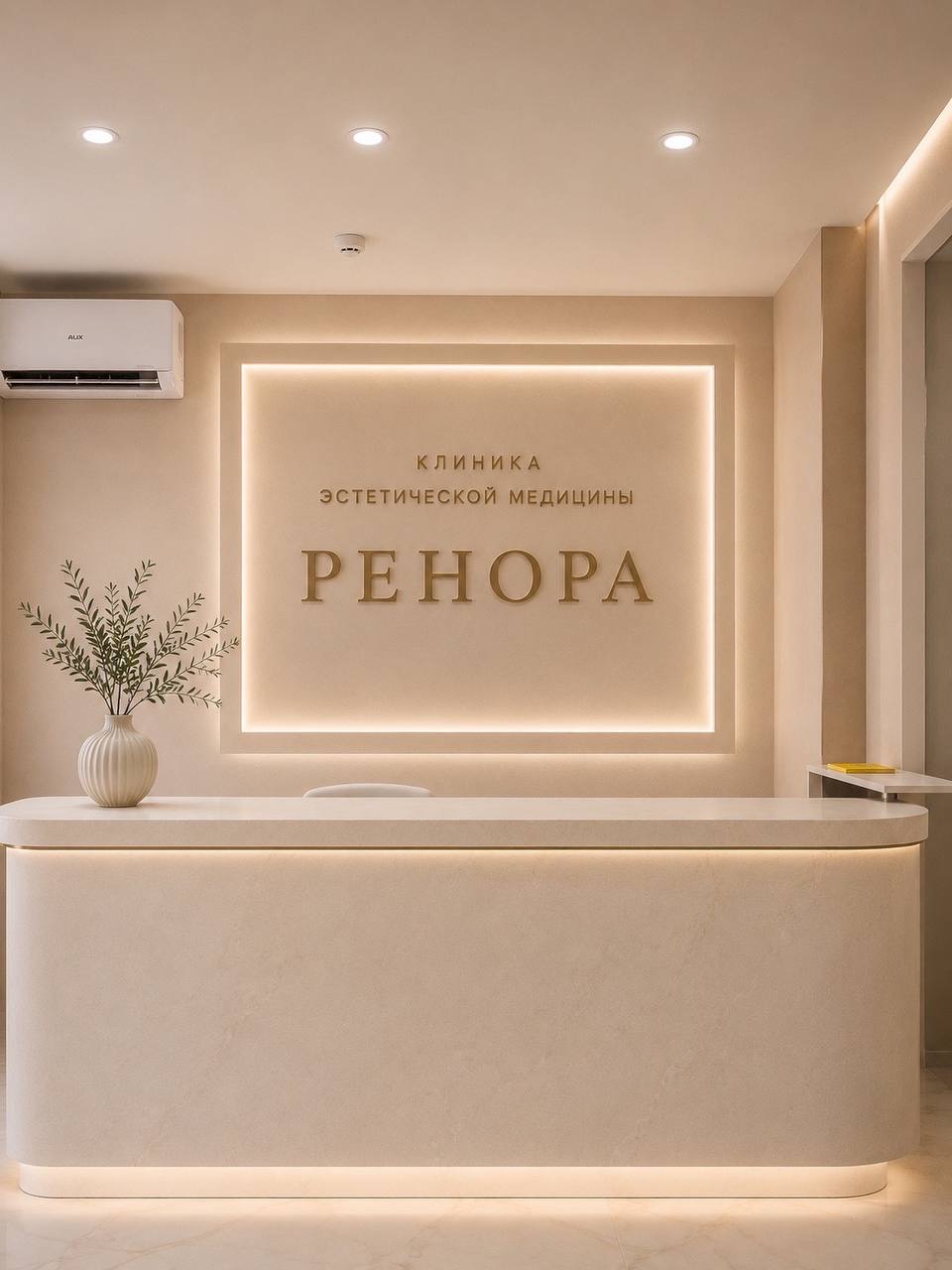 Интерьер клиники Ренора — ресепшн